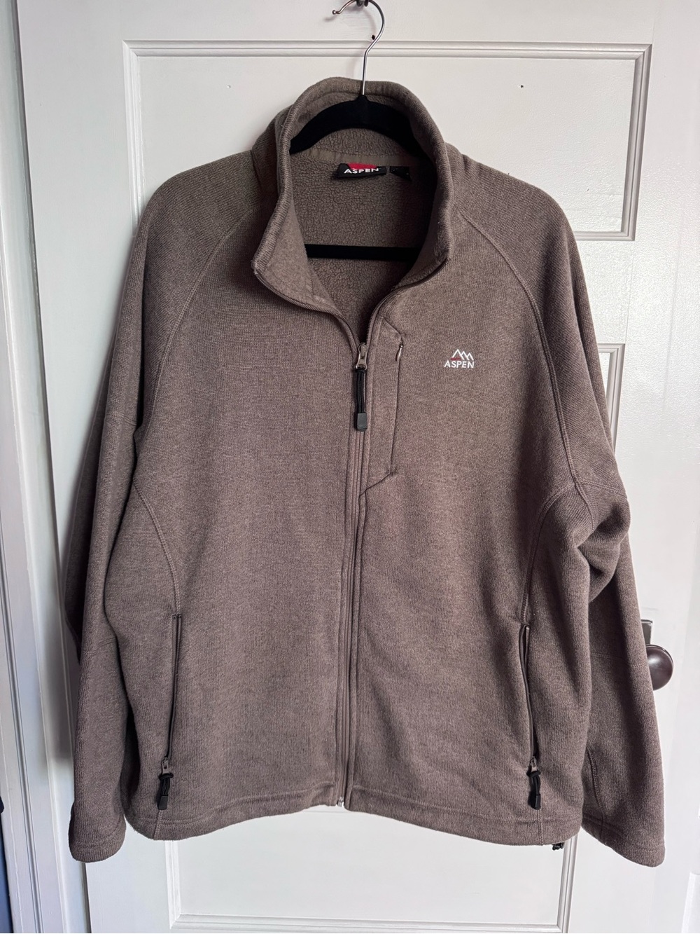Aspen Men's Taupe Full-Zip Performance Jacket